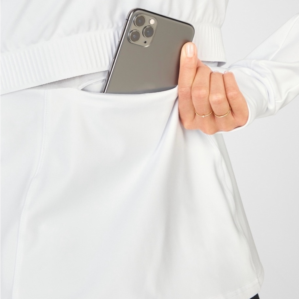 Fabletics White Trinity Performance Jacket - Medi… - image 4